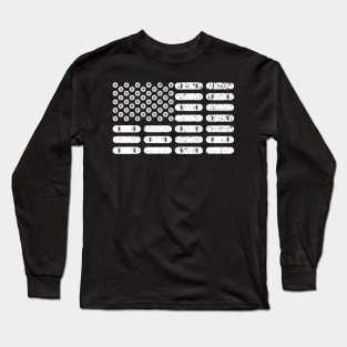 usa flag skateboard Long Sleeve T-Shirt